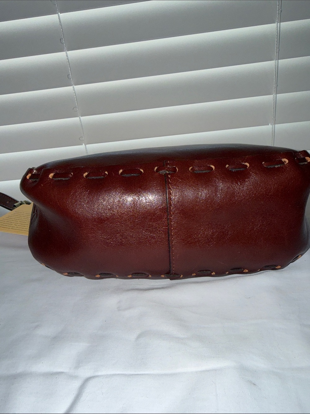 NWT Patricia Nash Lucia Tooled Brown Wine Leather Crossbody Bag - Picture 5 of 13